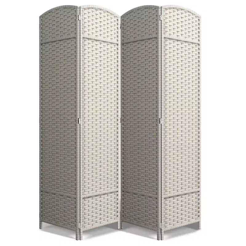 4-teiliger Raumteiler, 175 cm – Beige / Schwarz / Schokolade / Grau / Weiß