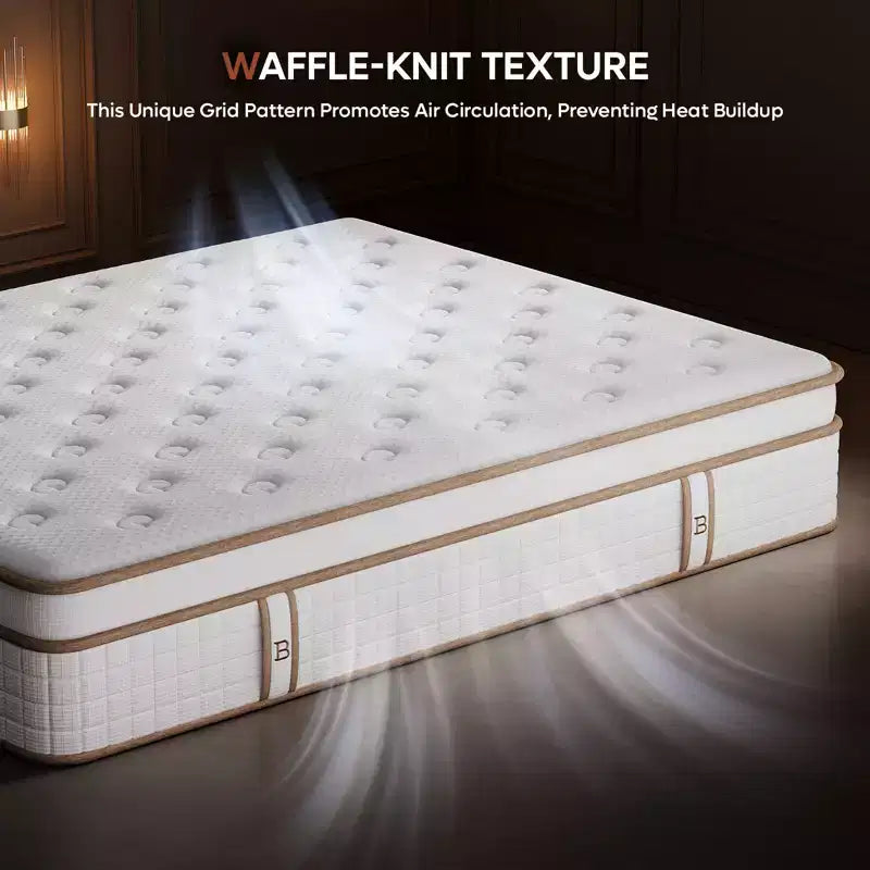 King-Hybrid-Matratze aus Tencel, mittelfest, 30 cm – für Schlafzimmer