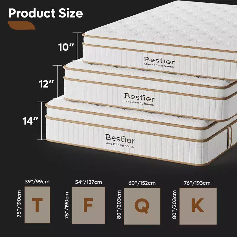 King-Hybrid-Matratze aus Tencel, mittelfest, 30 cm – für Schlafzimmer