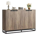 4 Doors and Shelves,Buffet Storage Cabinet, Sideboard Modern Credenza 