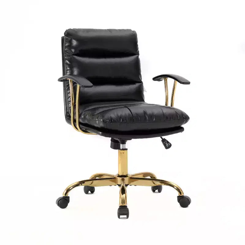HomeStock 42 in.H Adjustable Height Black Cushion Seat Material with Swivels Executive Office Chairs