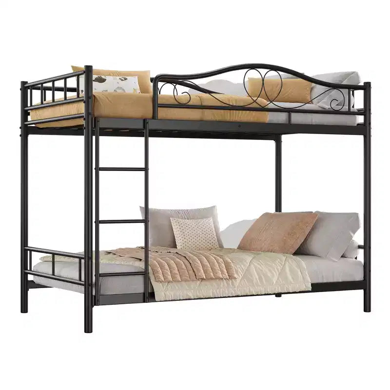 COZONY Twin Over Twin Bunk Bed, Heavy Duty Metal Frame Full Length Guardrails 400 LBS Capacity