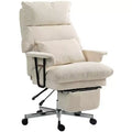Executive Office Chair with Lumbar Support, Footrest, High Back Reclining Overstuffed Desk Chair with