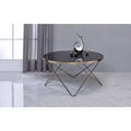 Royal Hampton Coffee Table, Black Glass & Gold