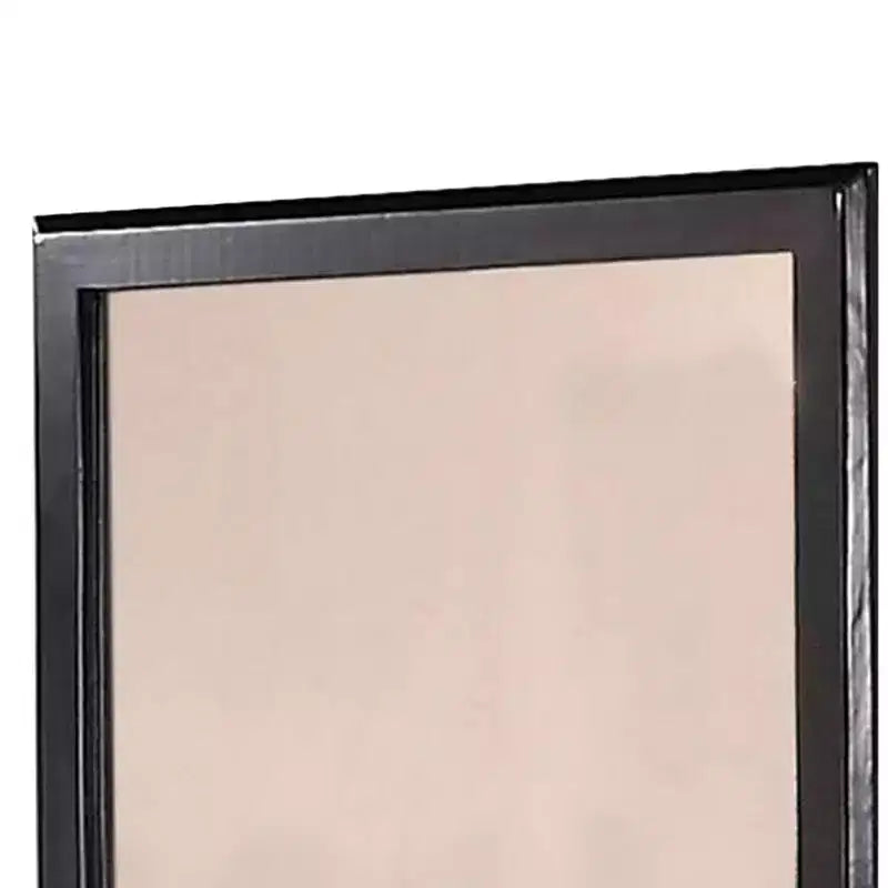 Rechteckiger Esstisch aus braunem MDF mit schwarzen Metallbeinen, 120×70×70 cm – für 6 Personen