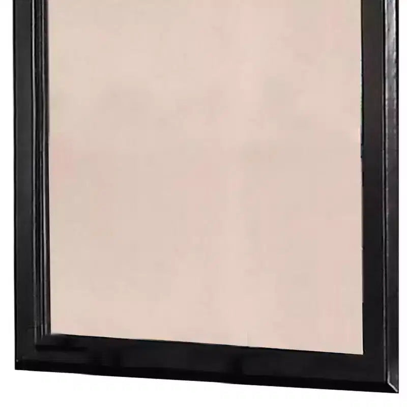 Rechteckiger Esstisch aus braunem MDF mit schwarzen Metallbeinen, 120×70×70 cm – für 6 Personen