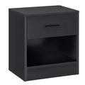 Modern Side Table with Drawer and Storage Shelf, End Table for Living Room