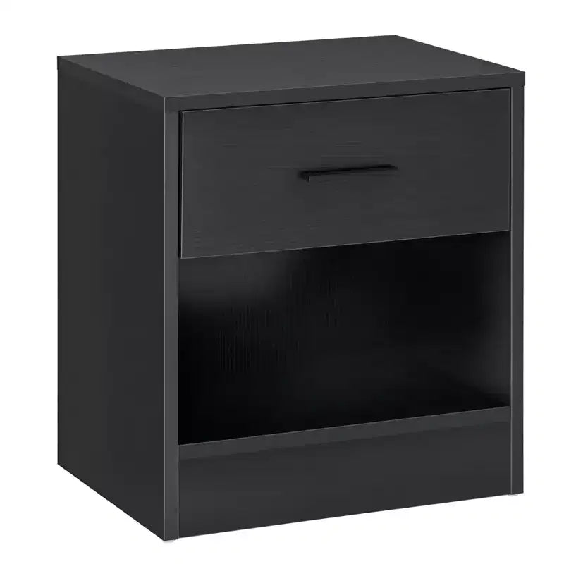 Modern Side Table with Drawer and Storage Shelf, End Table for Living Room