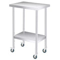 Stainless Steel Table for Prep & Work, Commercial Heavy Duty Prep Table with Adjustable Undershelf for Restaurants