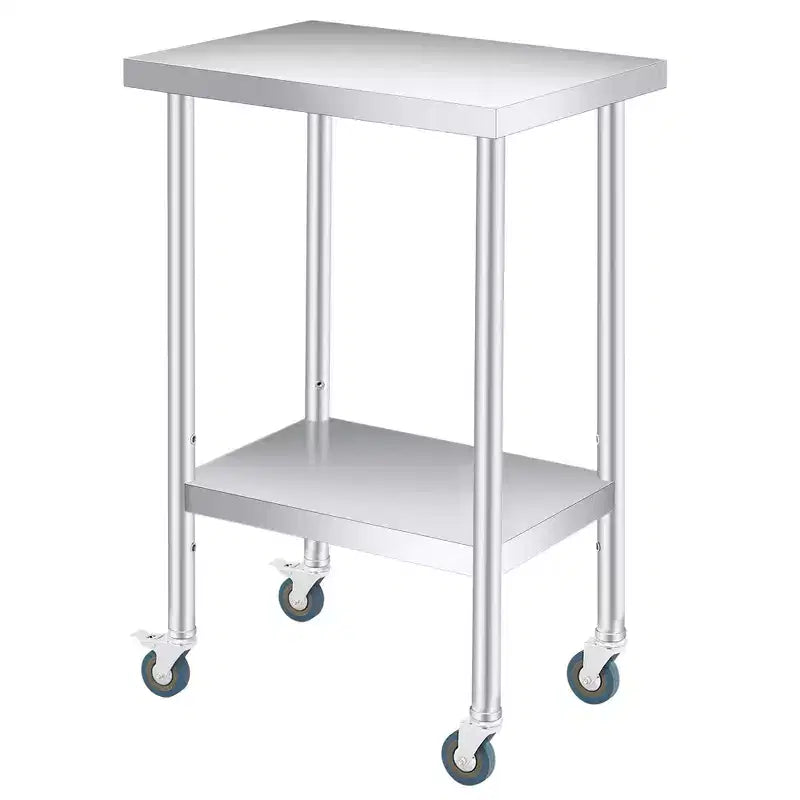 Stainless Steel Table for Prep & Work, Commercial Heavy Duty Prep Table with Adjustable Undershelf for Restaurants