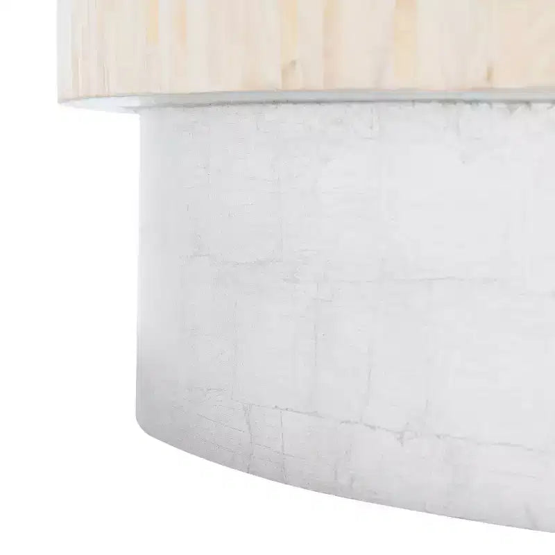Runder Mehrfarbiger Couchtisch mit Metallgestell und MDF-Platte – für Wohnzimmer
