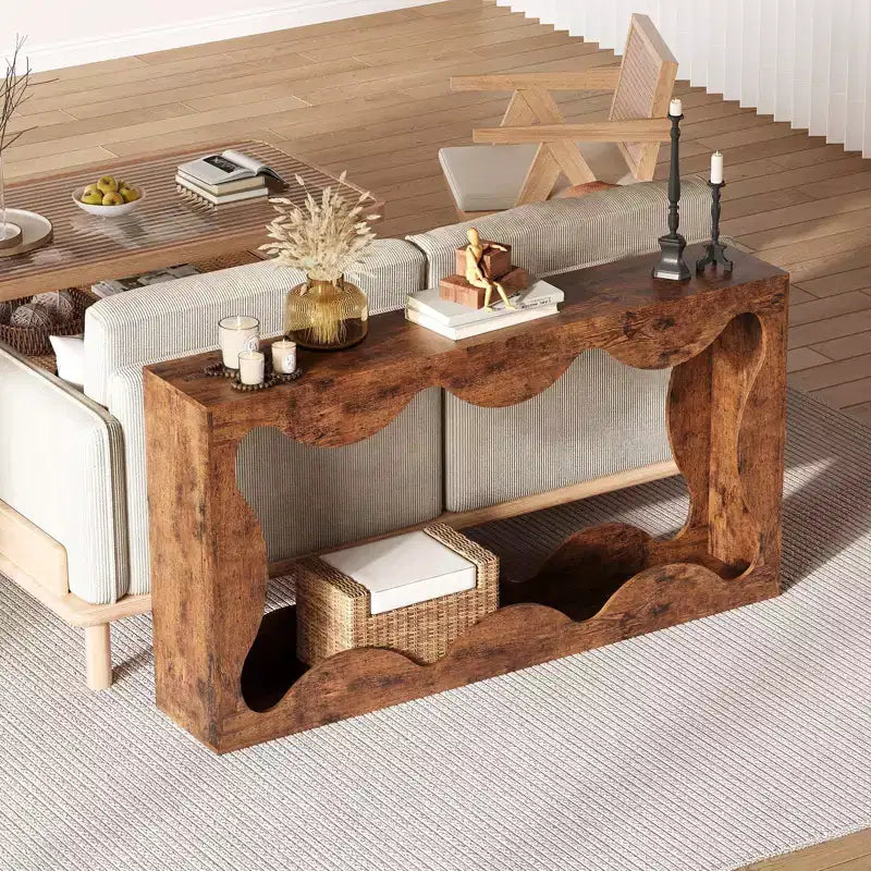 63" Konsolentisch, Beige/Braun, Landhausstil, 1-Personen-Montage