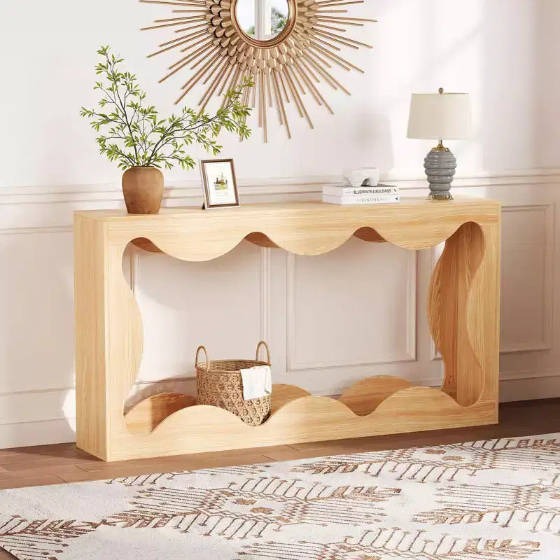 63" Konsolentisch, Beige/Braun, Landhausstil, 1-Personen-Montage
