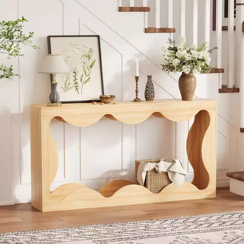63" Konsolentisch, Beige/Braun, Landhausstil, 1-Personen-Montage