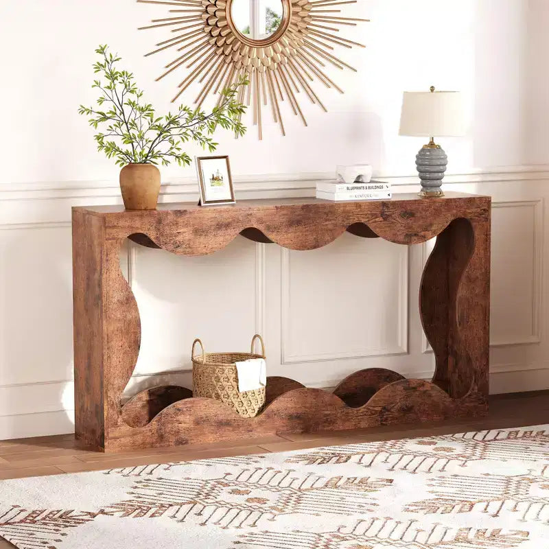 63" Konsolentisch, Beige/Braun, Landhausstil, 1-Personen-Montage