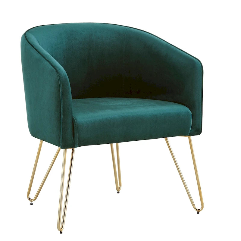 Bette Gold Finish Samt-Akzentstuhl von iNSPIRE Q Bold