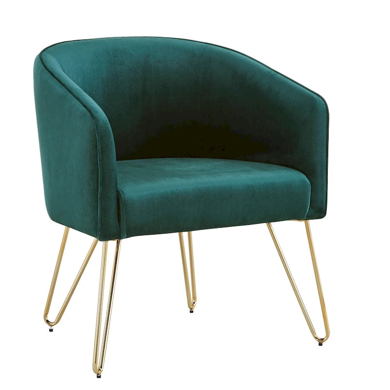 Bette Gold Finish Samt-Akzentstuhl von iNSPIRE Q Bold