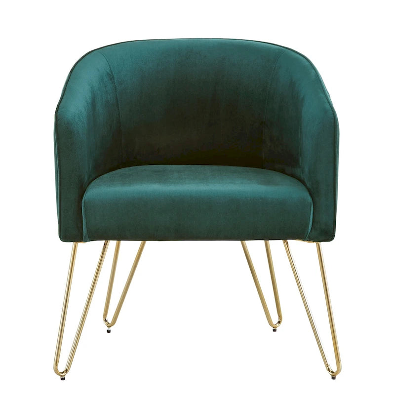 Bette Gold Finish Samt-Akzentstuhl von iNSPIRE Q Bold