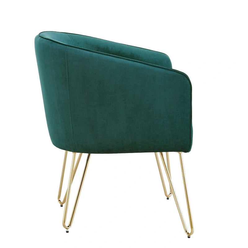 Bette Gold Finish Samt-Akzentstuhl von iNSPIRE Q Bold