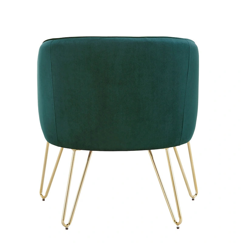 Bette Gold Finish Samt-Akzentstuhl von iNSPIRE Q Bold