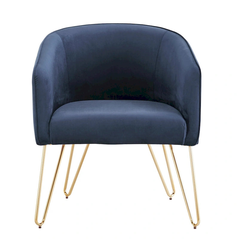 Bette Gold Finish Samt-Akzentstuhl von iNSPIRE Q Bold