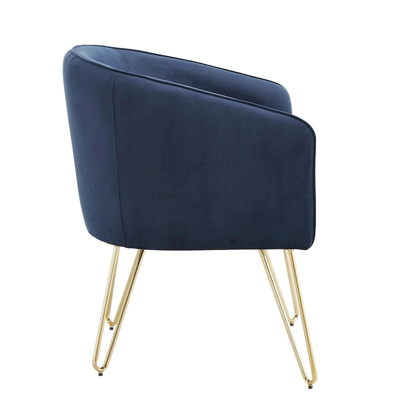 Bette Gold Finish Samt-Akzentstuhl von iNSPIRE Q Bold