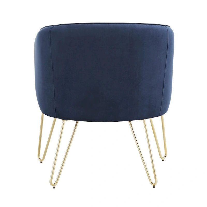 Bette Gold Finish Samt-Akzentstuhl von iNSPIRE Q Bold