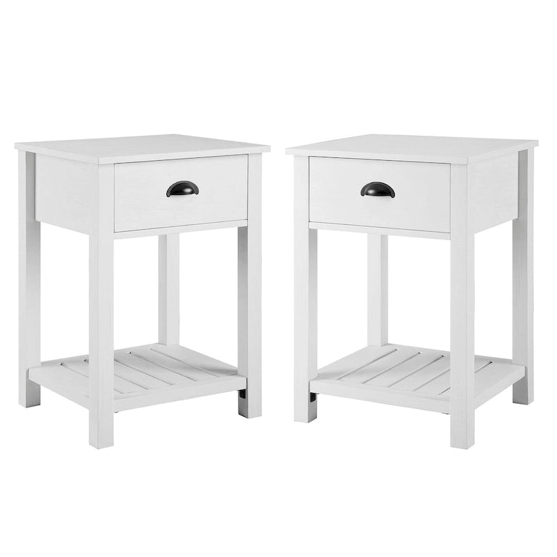Middlebrook Nachttisch mit einer Schublade im Landhausstil, 2er-Set