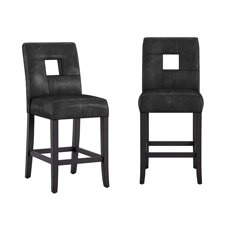 Brda Keyhole Thekenhocker mit hoher Rückenlehne (2er-Set) - Hocker