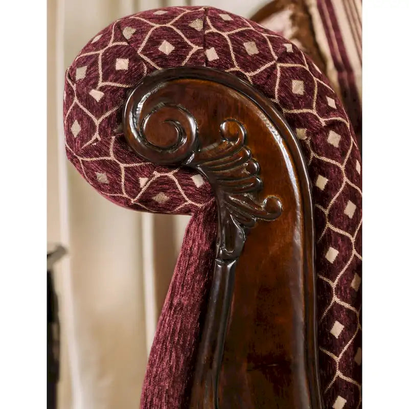 Rend traditionelles Sofa mit aufgerollten Armlehnen und Tufting aus Kunstleder von Furniture of America
