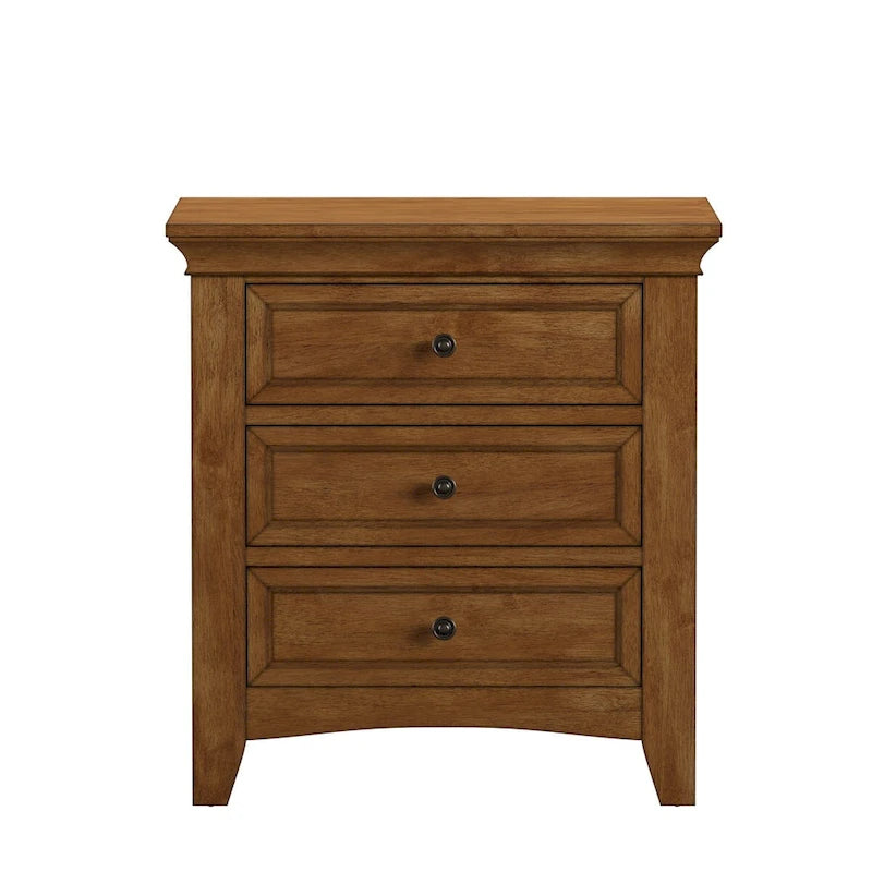 Ediline Modulares Nachttisch mit 3 Schubladen aus Holz und Ladestation von iNSPIRE Q Classic