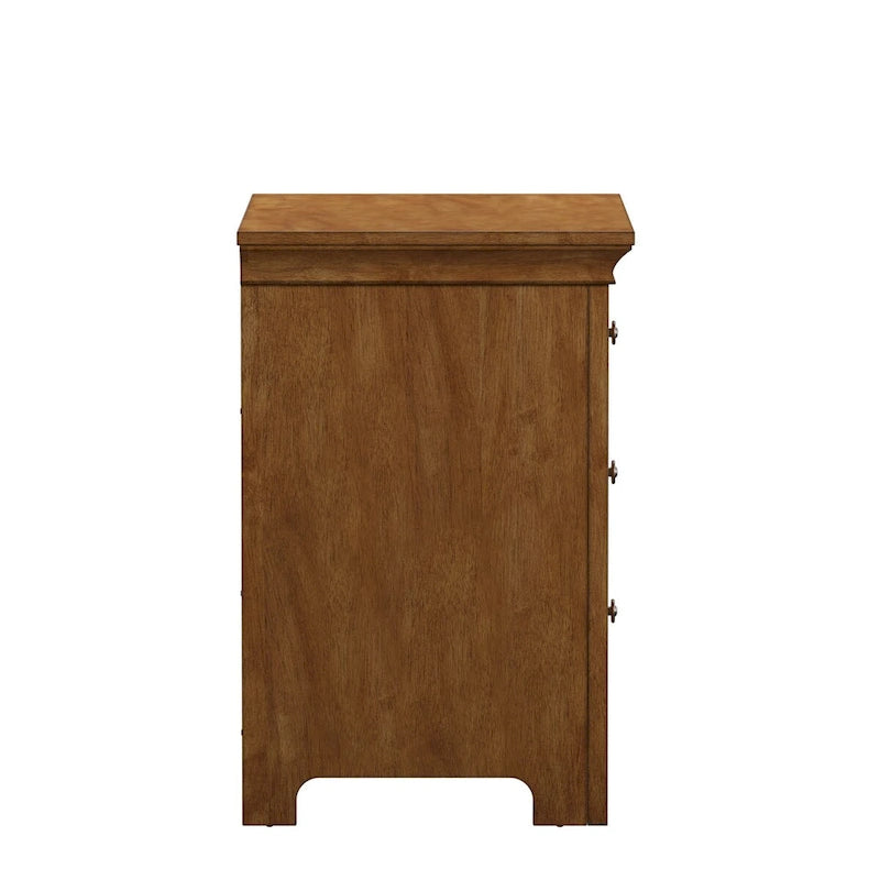 Ediline Modulares Nachttisch mit 3 Schubladen aus Holz und Ladestation von iNSPIRE Q Classic