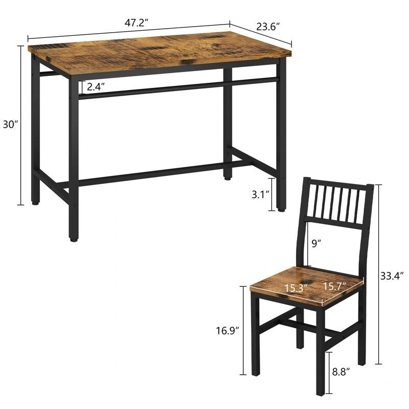 Vierteiliges Esszimmerset, 5-teiliges Esszimmerset mit Metallrahmen für Frühstück, Esszimmer, Küche
