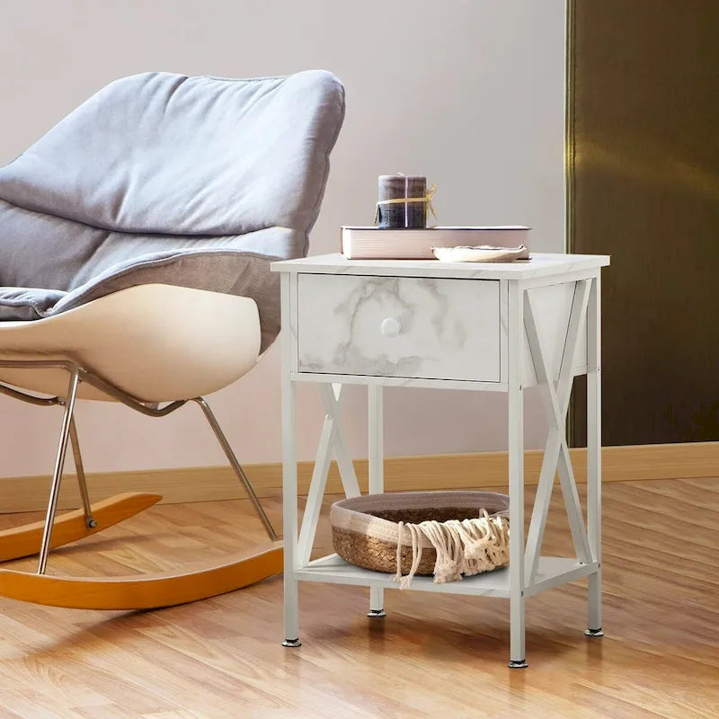 Javlergo Modernes 3-teiliges Couchtisch-Set für Wohnzimmer – beinhaltet einen Couchtisch aus Holz und zwei Beistelltische
