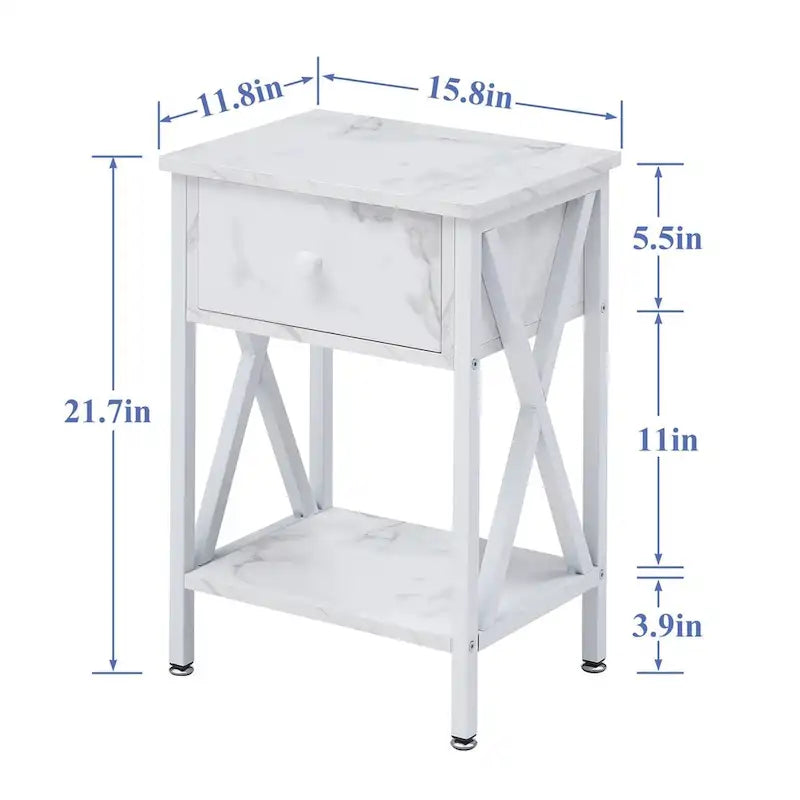 Javlergo Modernes 3-teiliges Couchtisch-Set für Wohnzimmer – beinhaltet einen Couchtisch aus Holz und zwei Beistelltische