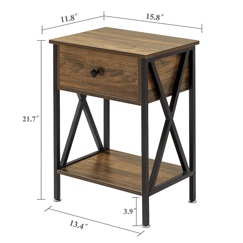 Javlergo Modernes 3-teiliges Couchtisch-Set für Wohnzimmer – beinhaltet einen Couchtisch aus Holz und zwei Beistelltische